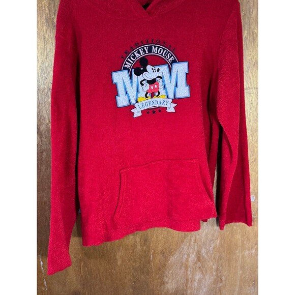 Vintage Stage 28 Mickey Mouse Mom Legendary Hoodie Sweater Sweatshirt XL Red‎ - Picture 3 of 9